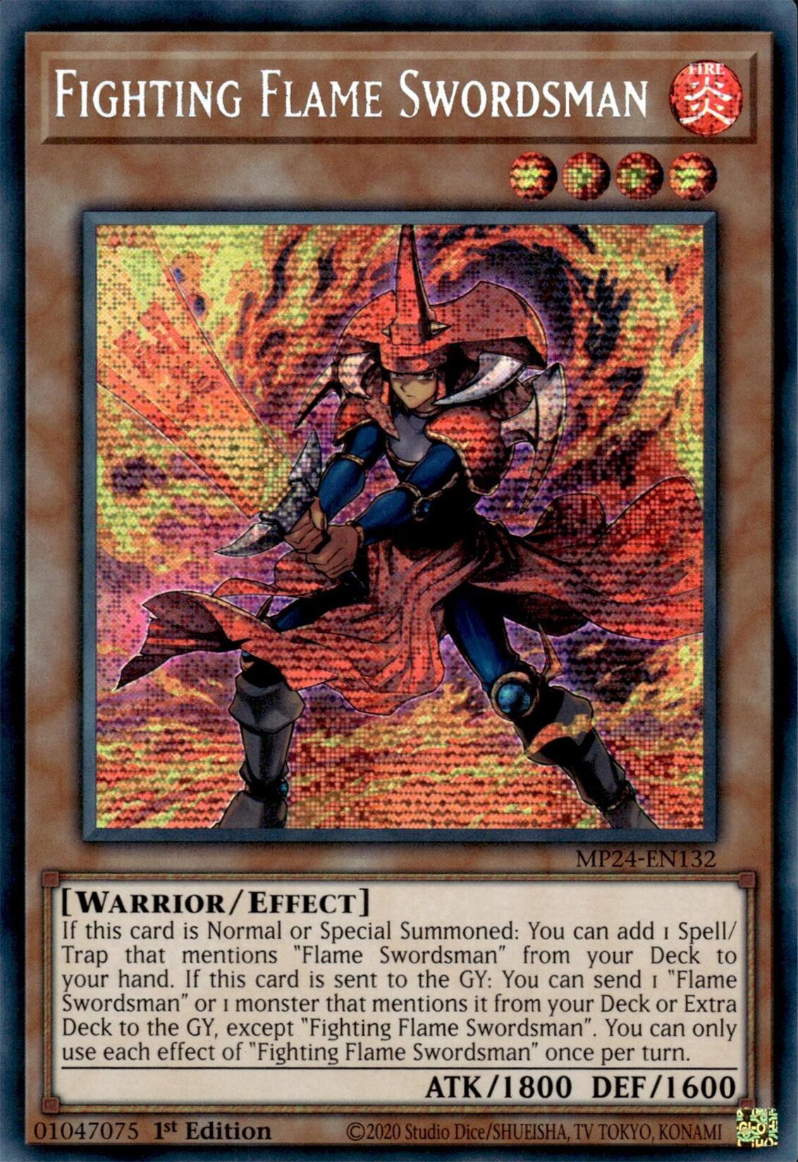 Fighting Flame Swordsman [MP24-EN132] Prismatic Secret Rare | Clutch Gaming