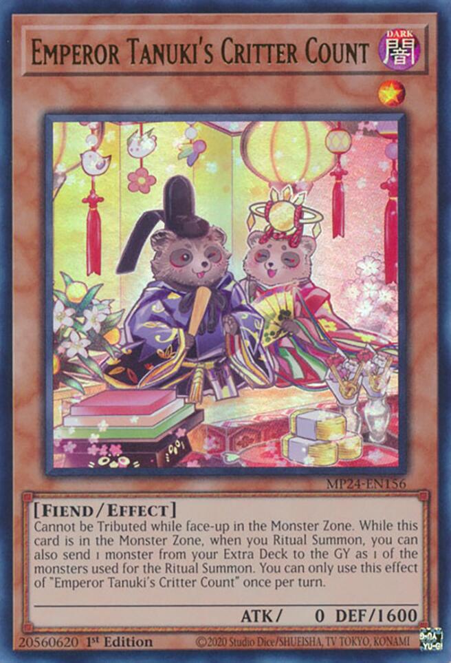 Emperor Tanuki's Critter Count [MP24-EN156] Ultra Rare | Clutch Gaming