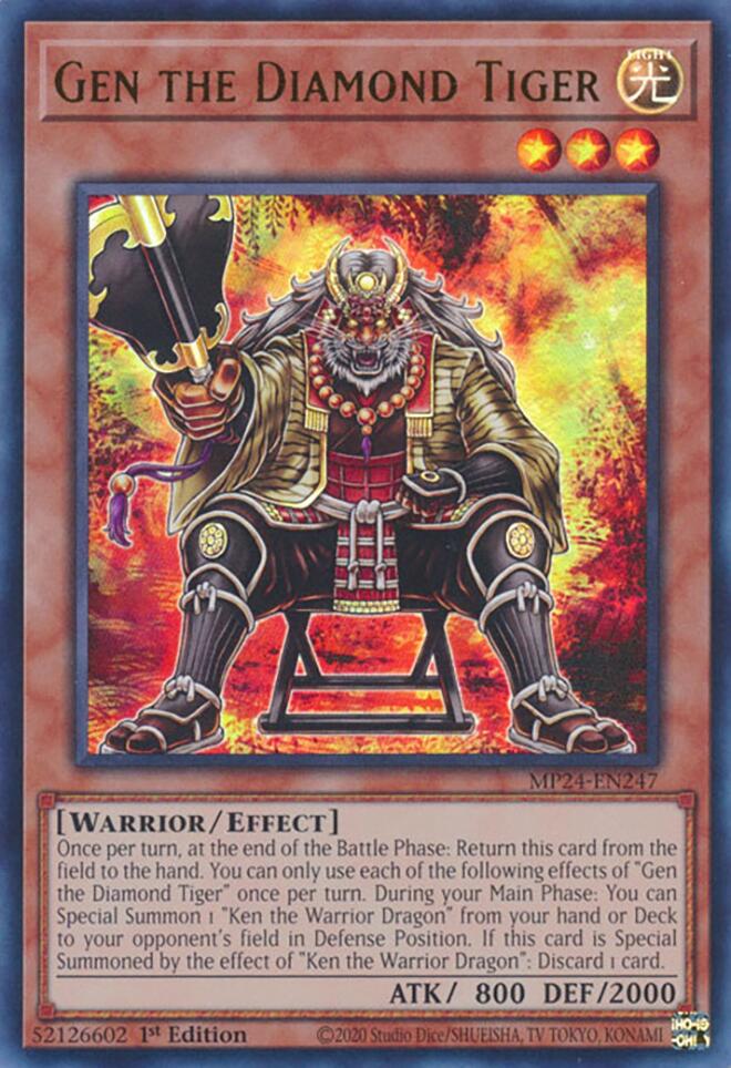 Gen the Diamond Tiger [MP24-EN247] Ultra Rare | Clutch Gaming
