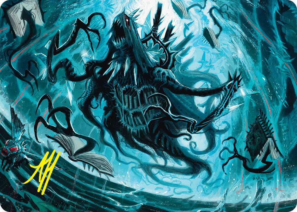 Overlord of the Floodpits Art Card (Gold-Stamped Signature) [Duskmourn: House of Horror Art Series] | Clutch Gaming