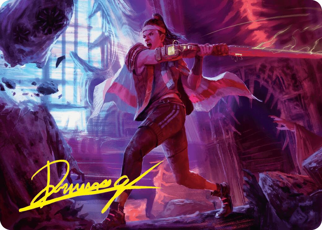 Diversion Specialist Art Card (Gold-Stamped Signature) [Duskmourn: House of Horror Art Series] | Clutch Gaming