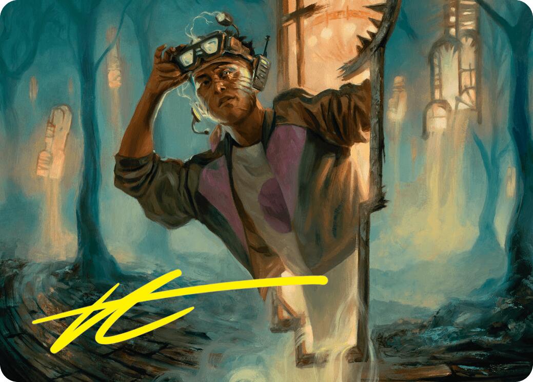 House Cartographer Art Card (Gold-Stamped Signature) [Duskmourn: House of Horror Art Series] | Clutch Gaming