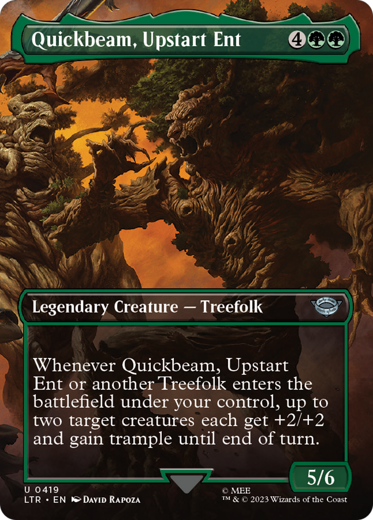 Quickbeam, Upstart Ent (Borderless Alternate Art) [The Lord of the Rings: Tales of Middle-Earth] | Clutch Gaming