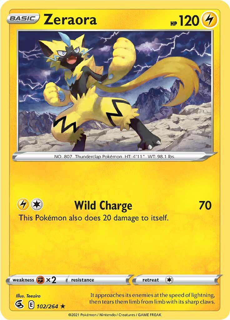 Zeraora (102/264) [Sword & Shield: Fusion Strike] | Clutch Gaming