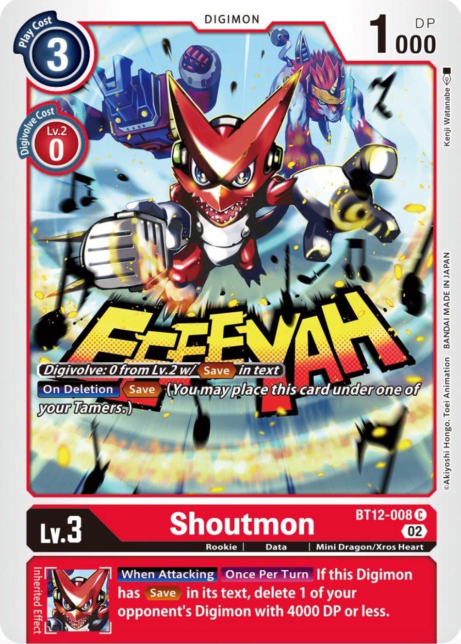 Shoutmon [BT12-008] [Across Time] | Clutch Gaming