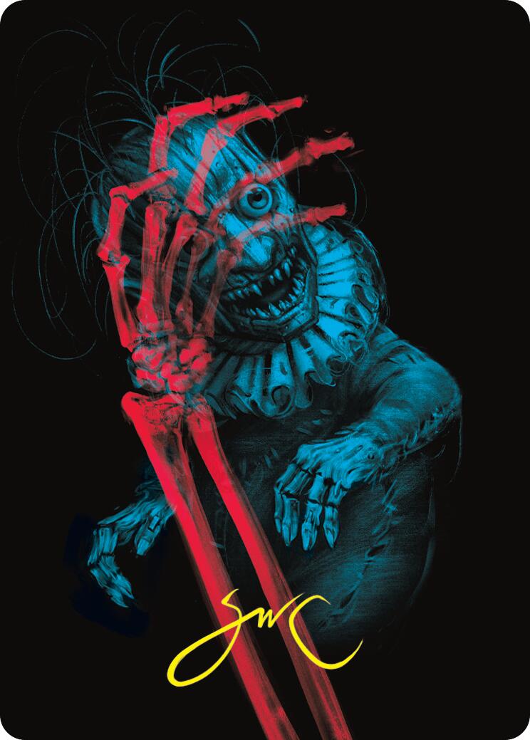 Marvin, Murderous Mimic Art Card (Gold-Stamped Signature) [Duskmourn: House of Horror Art Series] | Clutch Gaming