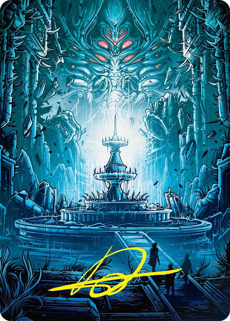 Island Art Card (Gold-Stamped Signature) [Duskmourn: House of Horror Art Series] | Clutch Gaming