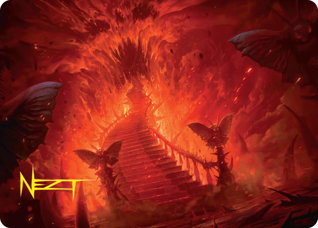 Mountain Art Card (Gold-Stamped Signature) [Duskmourn: House of Horror Art Series] | Clutch Gaming