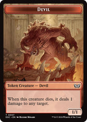 Devil // Scarecrow Double-Sided Token [Duskmourn: House of Horror Commander Tokens] | Clutch Gaming