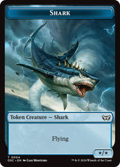 Shark // Copy Double-Sided Token [Duskmourn: House of Horror Commander Tokens] | Clutch Gaming