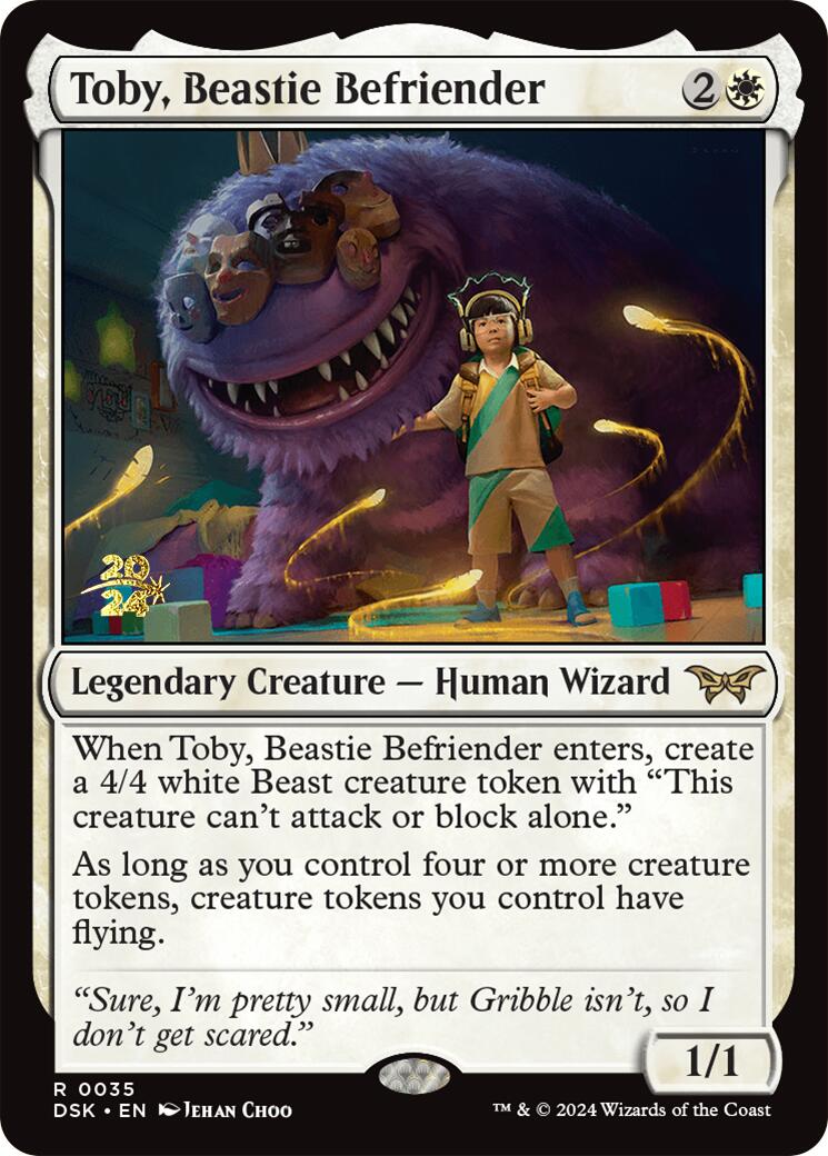 Toby, Beastie Befriender [Duskmourn: House of Horror Prerelease Promos] | Clutch Gaming