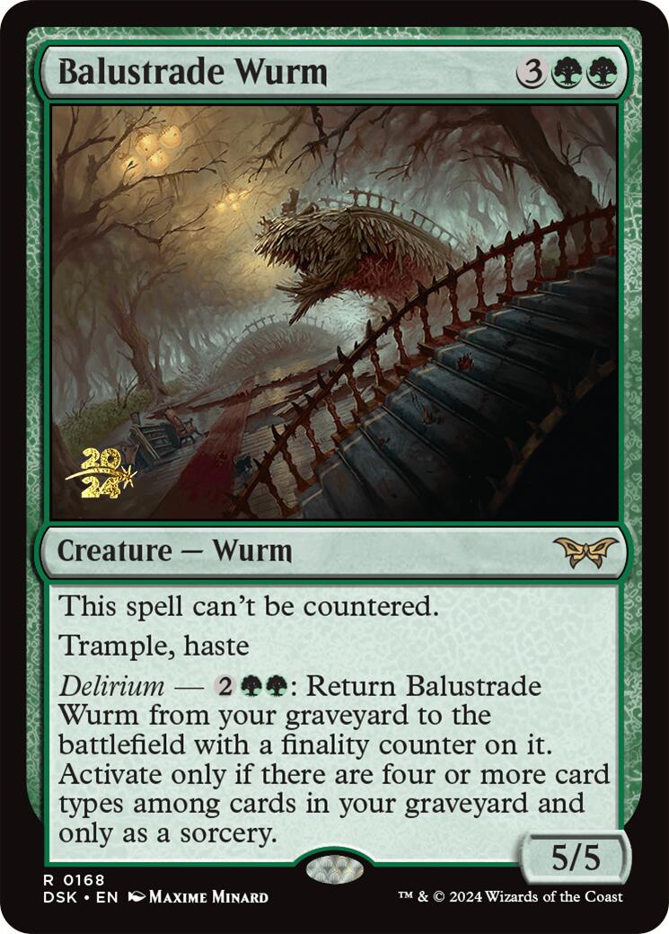 Balustrade Wurm [Duskmourn: House of Horror Prerelease Promos] | Clutch Gaming