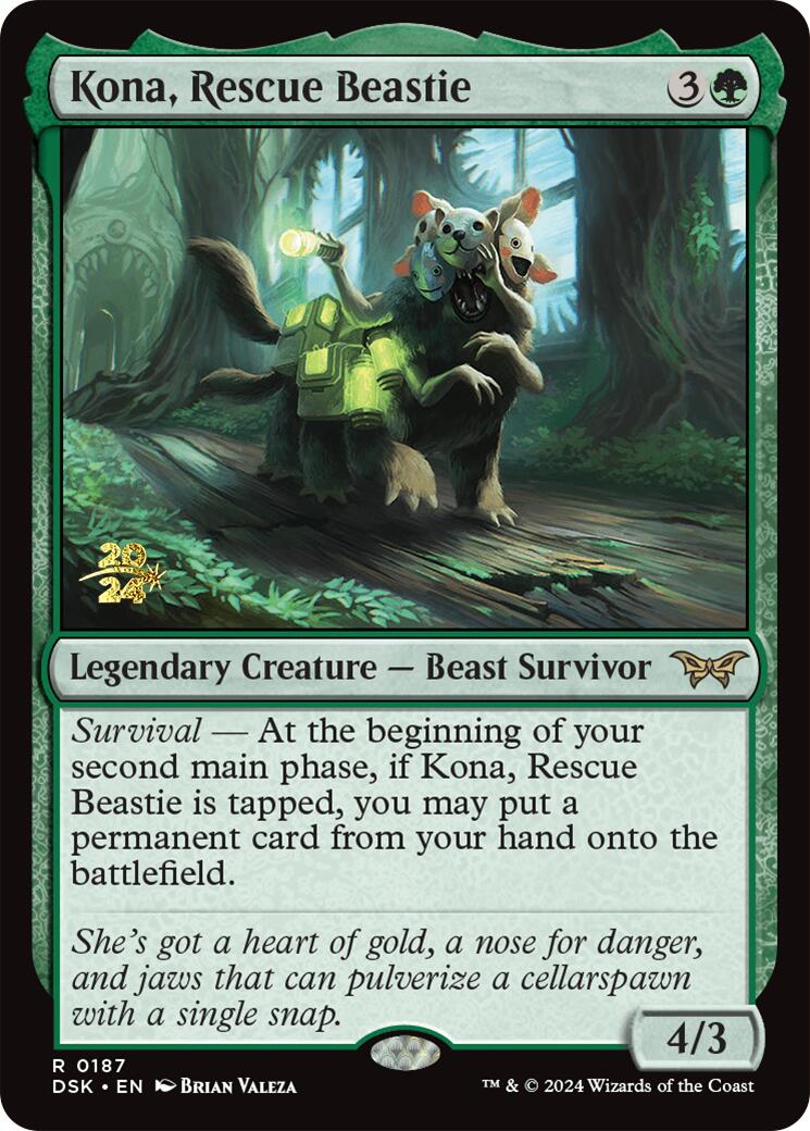 Kona, Rescue Beastie (0187) [Duskmourn: House of Horror Prerelease Promos] | Clutch Gaming