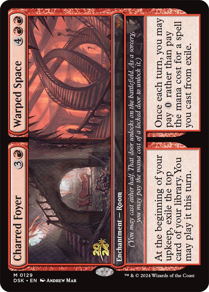 Charred Foyer // Warped Space [Duskmourn: House of Horror Prerelease Promos] | Clutch Gaming