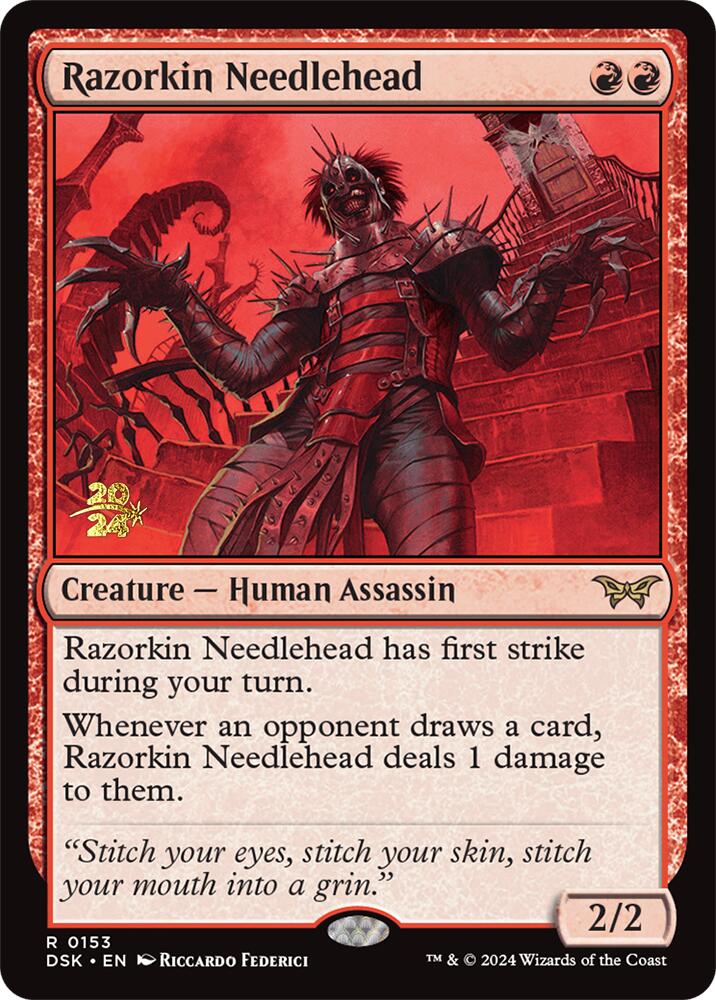 Razorkin Needlehead [Duskmourn: House of Horror Prerelease Promos] | Clutch Gaming