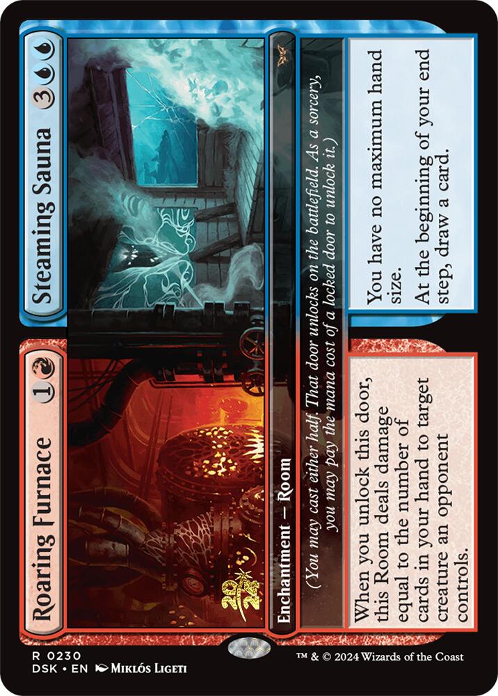 Roaring Furnace // Steaming Sauna [Duskmourn: House of Horror Prerelease Promos] | Clutch Gaming