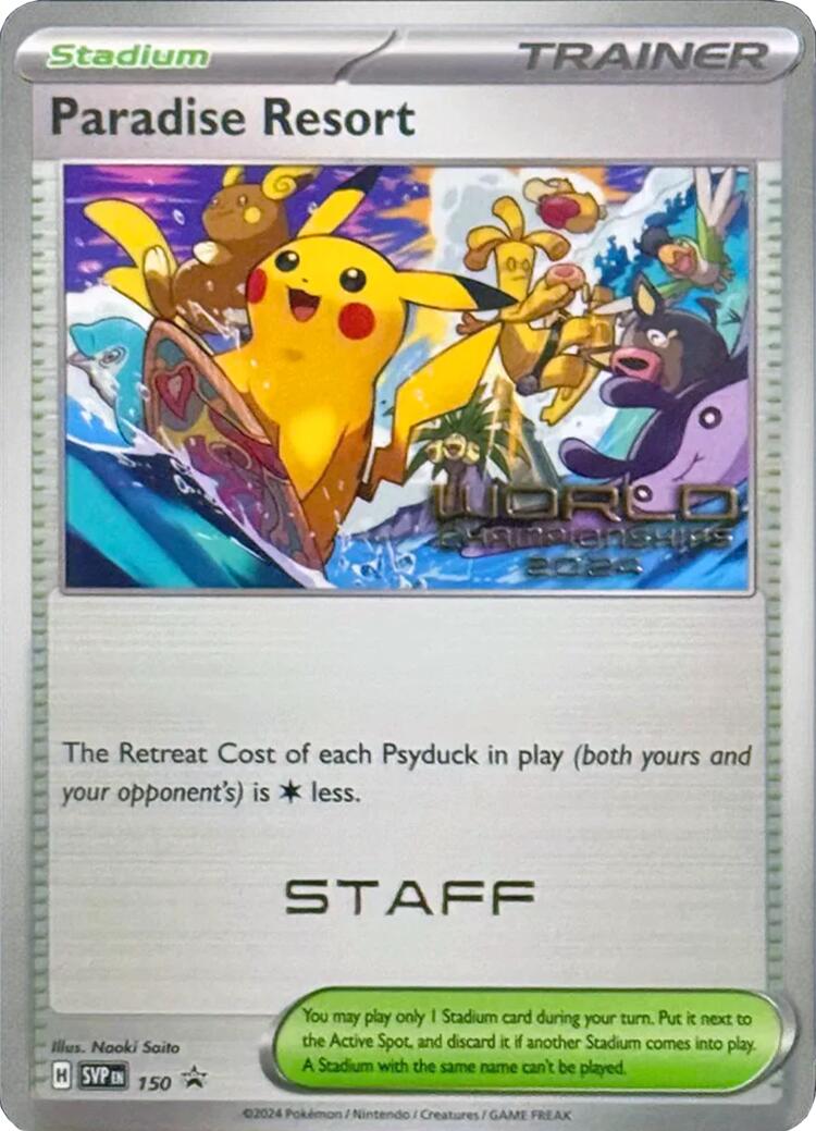 Paradise Resort (150) (World Championships 2024) (Staff) [Scarlet & Violet: Black Star Promos] | Clutch Gaming