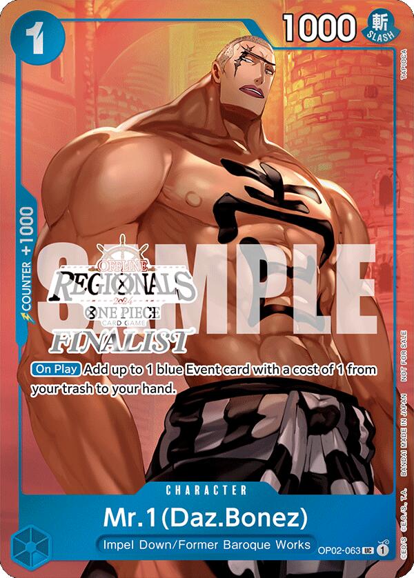 Mr.1 (Daz.Bonez) (Offline Regional 2024 Vol. 3) [Finalist] [One Piece Promotion Cards] | Clutch Gaming