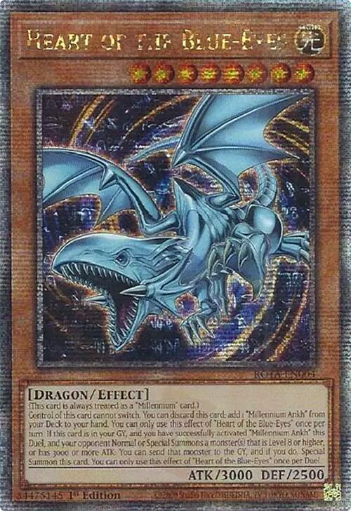 Heart of the Blue-Eyes (Quarter Century Secret Rare) [ROTA-EN004] Quarter Century Secret Rare | Clutch Gaming