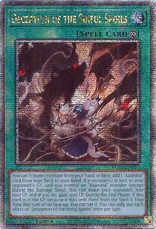 Deception of the Sinful Spoils (Quarter Century Secret Rare) [ROTA-EN055] Quarter Century Secret Rare | Clutch Gaming