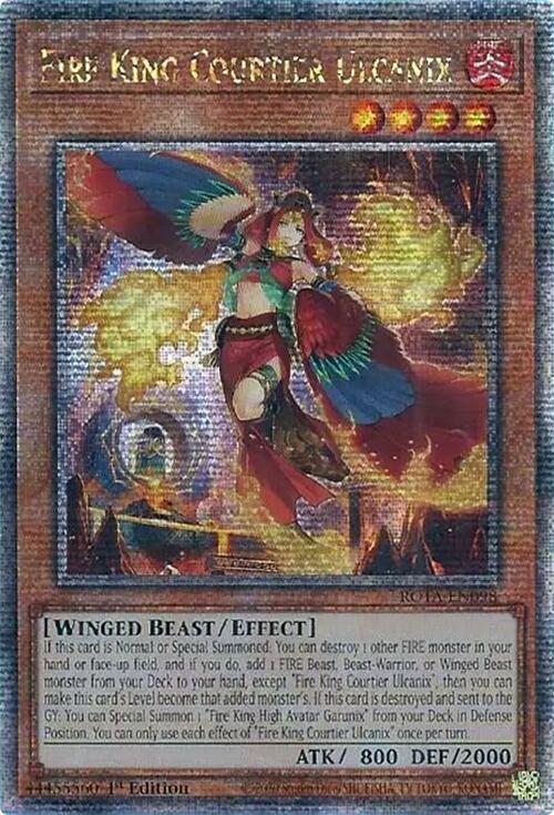 Fire King Courtier Ulcanix (Quarter Century Secret Rare) [ROTA-EN098] Quarter Century Secret Rare | Clutch Gaming
