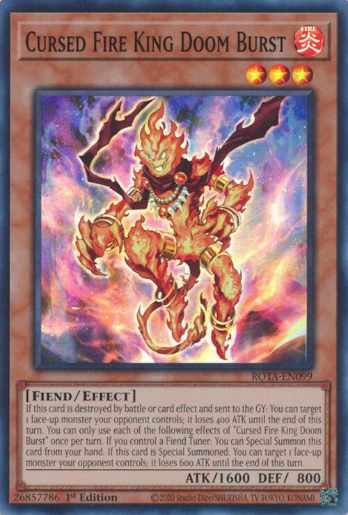 Cursed Fire King Doom Burst [ROTA-EN099] Super Rare | Clutch Gaming