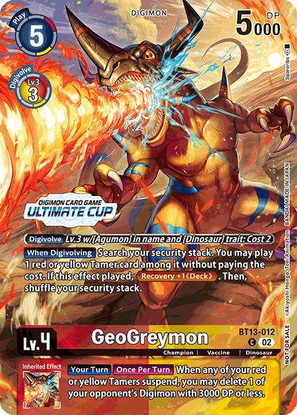 GeoGreymon [BT13-012] (Ultimate Cup 2024) [Versus Royal Knights Booster] | Clutch Gaming