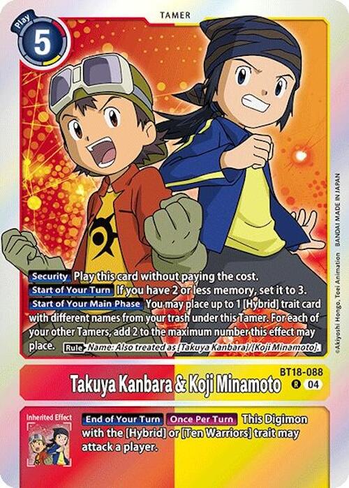 Takuya Kanbara & Koji Minamoto [BT18-088] [Release Special Booster 2.0] | Clutch Gaming