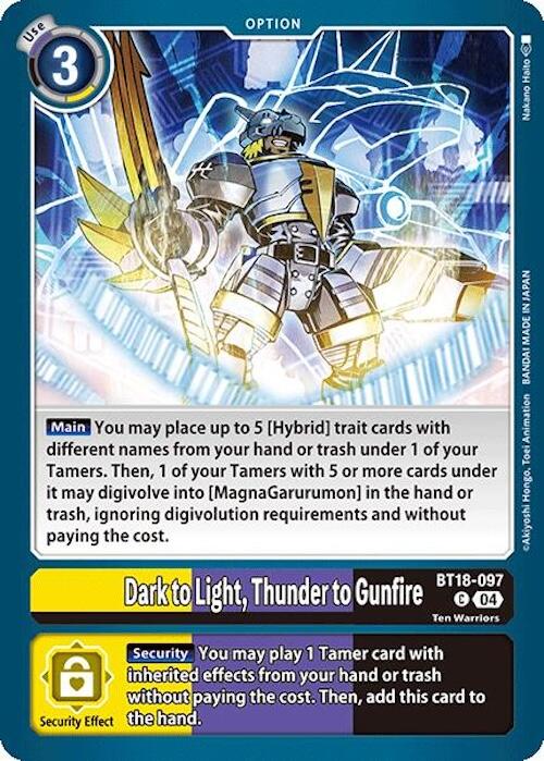 Dark to Light, Thunder to Gunfire [BT18-097] [Release Special Booster Ver.2.0] | Clutch Gaming