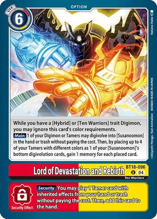 Lord of Devastation and Rebirth [BT18-096] [Release Special Booster 2.0] | Clutch Gaming