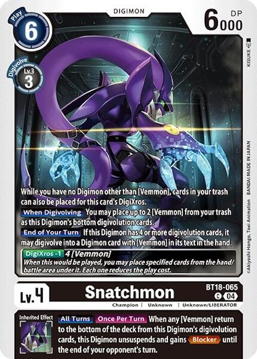 Snatchmon [BT18-065] [Release Special Booster Ver.2.0] | Clutch Gaming