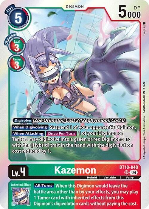 Kazemon [BT18-048] [Release Special Booster 2.0] | Clutch Gaming