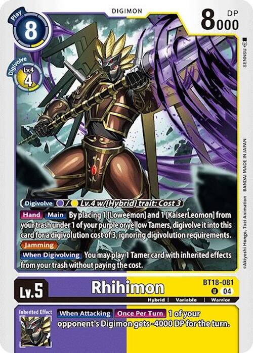 Rhihimon [BT18-081] [Release Special Booster 2.0] | Clutch Gaming