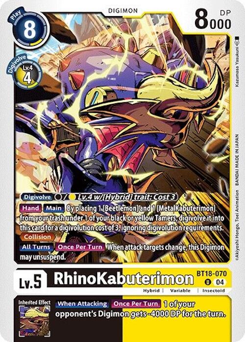 RhinoKabuterimon [BT18-070] [Release Special Booster 2.0] | Clutch Gaming