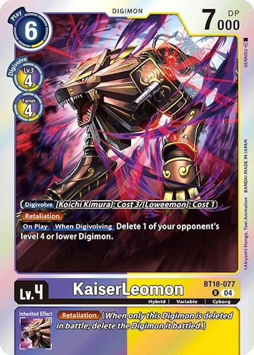 KaiserLeomon [BT18-077] [Release Special Booster 2.0] | Clutch Gaming