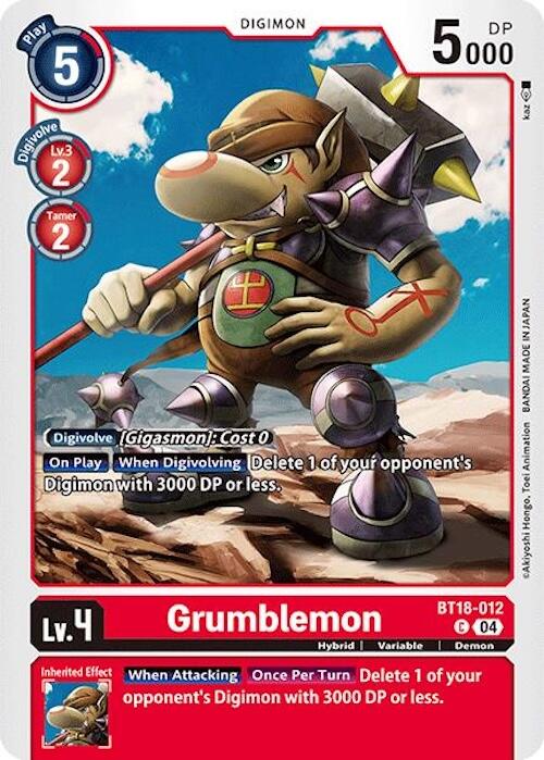 Grumblemon [BT18-012] [Release Special Booster 2.0] | Clutch Gaming