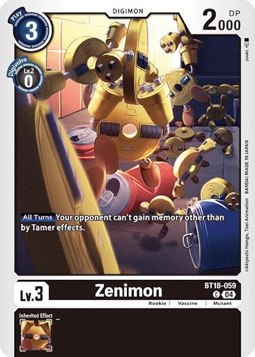 Zenimon [BT18-059] [Release Special Booster 2.0] | Clutch Gaming