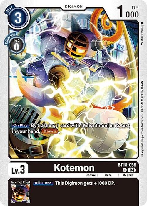 Kotemon [BT18-058] [Release Special Booster 2.0] | Clutch Gaming