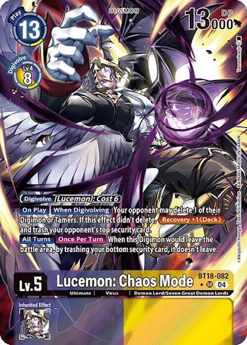 Lucemon: Chaos Mode [BT18-082] (Alternate Art) [Release Special Booster 2.0] | Clutch Gaming