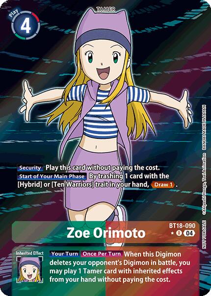 Zoe Orimoto [BT18-090] (Release Special Booster 2.0: Box Promotion Pack) [Release Special Booster 2.0] | Clutch Gaming