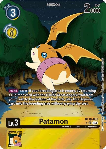 Patamon [BT18-033] (Release Special Booster 2.0: Box Promotion Pack) [Release Special Booster 2.0] | Clutch Gaming