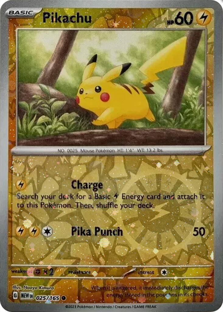 Pikachu (025/165) (Cosmos Holo) (Costco Exclusive) [Miscellaneous Cards] | Clutch Gaming