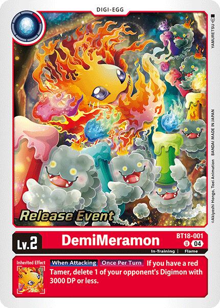 DemiMeramon [BT18-001] [Release Special Booster Ver.2.0 Pre-Release Cards] | Clutch Gaming