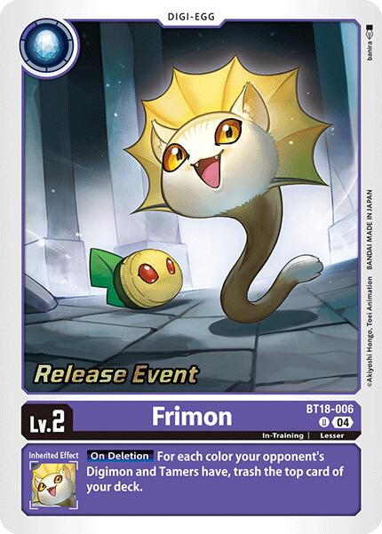 Frimon [BT18-006] [Release Special Booster Ver.2.0 Pre-Release Cards] | Clutch Gaming