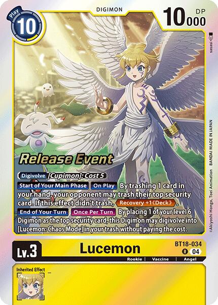 Lucemon [BT18-034] [Release Special Booster Ver.2.0 Promos] | Clutch Gaming