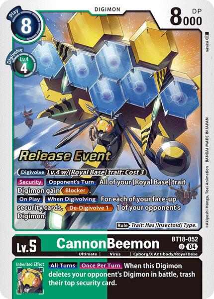 CannonBeemon [BT18-052] [Release Special Booster Ver.2.0 Pre-Release Cards] | Clutch Gaming