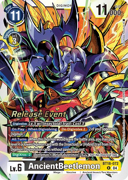 AncientBeetlemon [BT18-072] [Release Special Booster Ver.2.0 Pre-Release Cards] | Clutch Gaming