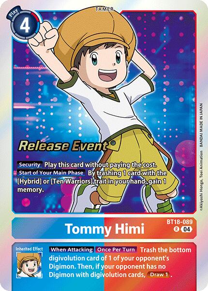 Tommy Himi [BT18-089] [Release Special Booster Ver.2.0 Pre-Release Cards] | Clutch Gaming