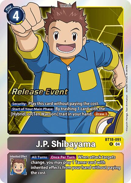 J.P. Shibayama [BT18-091] [Release Special Booster Ver.2.0 Promos] | Clutch Gaming