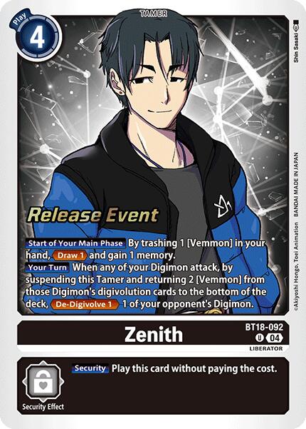 Zenith [BT18-092] [Release Special Booster Ver.2.0 Pre-Release Cards] | Clutch Gaming